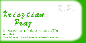 krisztian praz business card